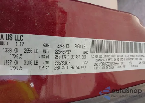 2017 Dodge Grand Caravan Sxt from USA, damaged, VIN 2C4RDGCG7HR685855